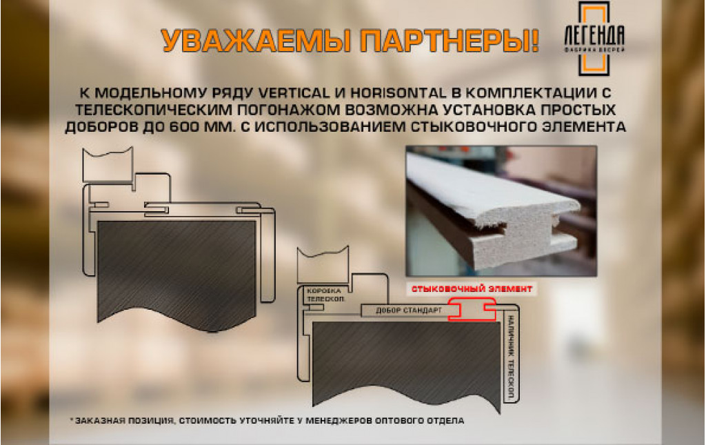 Новинка! Стыковочные элементы для серии Vertical и Horizontal.